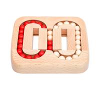 Harilla Cubo di Legno con Punta delle Dita a Forma di Fagiolo Rotante, Robusto, Divertente, Ornamento, Puzzle, Giocattolo Educativo per Bambini E Adulti, Perlina di Legno