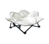 Harilla Culla rialzata per Animali Domestici, Cuccia da Campeggio Portatile, Resistente, Impermeabile e Pieghevole per Cani, Ideale per Campeggio e Giardino, White S
