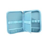 Harilla Custodia per uncinetti, portatile, unica, versatile, facile da trasportare, con tasche a rete, custodia organizer per uncinetti per accessori da, Blu