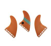 Harilla da Surf Tavola Pinna Posteriore Base Singola Set Thruster in Fibra di Vetro con Tracciamento Preciso E Connessione Affidabile Adatte a Principiante Intermedio Viaggio , Arancione , G5/M