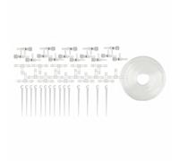 Harilla di Irrigazione a Goccia Automatico Set Irrigatore Gocciolatore Trasparente Valvola Regolazione Emissione con Puntale in Plastica, 10M, 15 Valvole