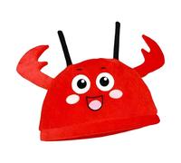 Harilla Divertente Cappello a Forma di gambero, Accessorio per Costume Artigianale, Copricapo Rosso, Cappello Cosplay per Feste di Anniversario, Forniture per