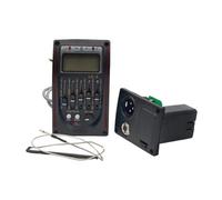 Harilla Equalizzatore piezoelettrico EQ Pickup Equalizzatore digitale Accordatore Pickup 5 bande 6,35 mm Strumento musicale EQ fai da te, Rosso