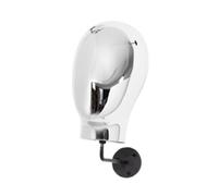 Harilla Espositore per cappelli con testa di manichino montato a parete per parrucche, cappelli, copricapi, saloni, casa, Testa Femminile in Argento