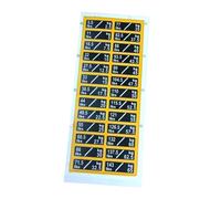 Harilla Etichette Peso Adesive per Attrezzature Palestra Adesivi Numerici Neri Identificazione Peso Accessorio Allenamento Materiale Resistente Adatto a Organ, 2.5 Kg Nero Giallo