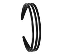 Harilla Fascia per capelli da da bambina con tre file per leggere e scrivere, materiale PC, Nero