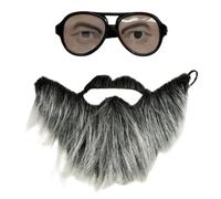 Harilla Finta Barba Uomo Barba Posticcia Realistica per Personaggi Teatrali Tocco Scenico d'Impatto Struttura Leggera E Piacevole Sulla Pelle Adatta per