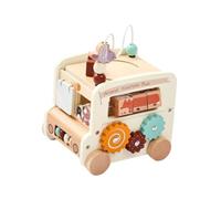 Harilla Giocattolo per autobus 5 in 1 Giocattolo musicale per martellare Giocattolo sensoriale Apprendimento Sviluppo Xilofono in legno Strumento a, Beige