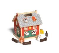 Harilla Gioco Costruzione Fattoria in Legno con Puzzle Forme E Pezzi da Incastro per Creare Paesaggio Rurale con Illustrazioni Vivaci Adatto per Sviluppo E Gioco Manuale Prima Infanzia