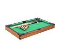 Harilla Gioco di Biliardo per Bambini Tavolo da Pool Mini Tavolo da Biliardo Set con Stecche E Bilie Cornice Effetto Legno Protezioni Angolari Resistenti