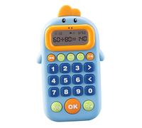 Harilla Gioco di Matematica Elettronico Calcolatrice Didattica Giocattolo Interattivo Strumento Aritmetico Portatile a Forma di Pulcino Adatto per E Via, Blu