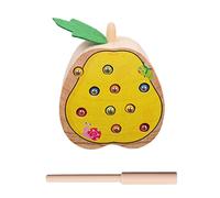 Harilla Gioco Magnetico per Bambini Giocattolo in Legno Magnete per Insetti Cattura Bruco Frutta Sviluppa Coordinazione Motoria Manuale Adatto a AP, Pesca, Come descritto