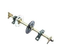Harilla Go Kart Rear Axle Retrotreno Supporto Motore Ruote Assemblaggio Kit Flangiato Disco Freno Montato Trasmissione Scorrevole Adatto per Progetti, 65CM, Flangia 3-Fori
