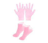 Harilla Guanti e calze di silicone per donne, spa leggero, pratiche per le mani di cura dei piedi, tacchi per la cura delle mani per l'estate invernale, Rosa
