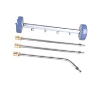 Harilla Idropulitrice Ad Alta Pressione con 4 Ugelli E Rapido 1/4 Pollici, Scopa Ad Acqua Portatile in Acciaio Inox per Pulizia del Telaio Dell'auto Che della Superficie Stradale, Without K Connector