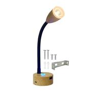 Harilla Lampada da lettura per camper dimmerabile 3W 12V-24V con porta USB Illuminazione interna portatile Funzione di memoria per camper da viaggio Van letto, nero