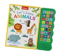Harilla Libro Interattivo Inglese Prime Parole Libro Audio Libro Didattico Cartonato Ascolto Tocco Imparare Vocabolario Adatto a Bambini Piccoli Casa, Animali Selvatici, Taglia unica bambino