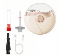 Harilla Lima Elettrica per Unghie Portatile Multifunzione, Limetta, Compatto, Strumento, per, Beige