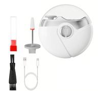 Harilla Lima Elettrica per Unghie Portatile Multifunzione, Limetta, Compatto, Strumento, per, Bianco