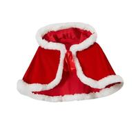 Harilla Mantello con Cappuccio Natalizio, Scialle Corto, Veste da per Il Gioco di Ruolo di Capodanno, Rosso