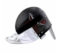 Harilla Maschera da Scherma con Rete Acciaio Inox a Copertura Totale Schermo Facciale da Scherma con Bavaglino Resistente Agli Urti