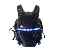 Harilla Maschera Futuristico Completo Casco, Luce | Luminoso, Dettagliato, Maschera Integrale da Cosplay, per Servizi Fotografici