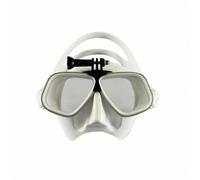 Harilla Maschera Subacquea Occhialini Snorkel Immersione Design Compatto Ampia Antappannamento per Uso Prolungato Fascia Testa Regolabile Adatta a Snorkeling , Argento, Bianco
