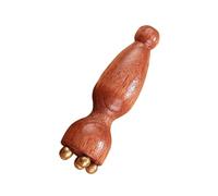 Harilla Massaggio viso in legno, massaggi anticellulite, manuale regalo con perline in ottone, strumento per massaggio occhi per donna, raschiamento del