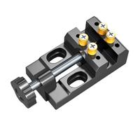 Harilla Mini Bench Vise Clamp per Modellismo Morsa Piatta in Alluminio Robusto Morsetto Multifunzione Regolabile Vice Da Tavolo Portatile Semplice Da Montare, Mini Morsa