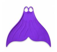 Harilla Monopinna Sirena Silicone Nuoto Monopinna Pinnetta Attrezzo Allenamento Spinta Fluida E Controllo Della Gambata a Delfino con Tasche Doppie per i , Viola , XL