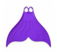 Harilla Monopinna Sirena Silicone Nuoto Monopinna Pinnetta Attrezzo Allenamento Spinta Fluida E Controllo Della Gambata a Delfino con Tasche Doppie per i , Viola , L