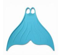 Harilla Monopinna Sirena Silicone Nuoto Monopinna Pinnetta Attrezzo Allenamento Spinta Fluida E Controllo Della Gambata a Delfino con Tasche Doppie per i , Azzurro Lago , M