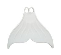 Harilla Monopinna Sirena Silicone Nuoto Monopinna Pinnetta Attrezzo Allenamento Spinta Fluida E Controllo Della Gambata a Delfino con Tasche Doppie per i , Bianco , M