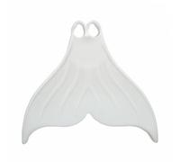 Harilla Monopinna Sirena Silicone Nuoto Monopinna Pinnetta Attrezzo Allenamento Spinta Fluida E Controllo Della Gambata a Delfino con Tasche Doppie per i , Bianco , S