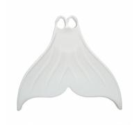 Harilla Monopinna Sirena Silicone Nuoto Monopinna Pinnetta Attrezzo Allenamento Spinta Fluida E Controllo Della Gambata a Delfino con Tasche Doppie per i , Bianco , L
