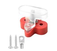 Harilla Morsetto con Coperchio Protettivo Compatto Morsetti Batteria con Coperchio Resistente Corrosione Terminale di Collegamento per Elettrauti, Rosso, size to 3