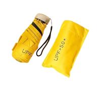 Harilla Ombrello da viaggio compatto, robusto, alla moda, mini, pieghevole, Giallo