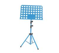 Harilla per spartiti, con base a treppiede, antiscivolo, stabile, regolabile in altezza, pieghevole per lettore musicale, esibizione strumentale, Blu