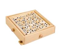 Harilla Percorso Palline di Metallo Tattile Gioco Percorso con Barriere in Legno Sviluppa Le capacità Motorie Gioco di Equilibrio in Legno, Stile B