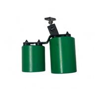 Harilla Percussione Strumento a Doppio Tamburo Bongo Conga Timpano Timbro in Plastica E Lega con Staffa Opaca E Pinza Regolabile Adatto a Studio Sessioni Ritmiche Performance, Verde