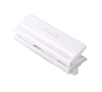 Harilla Perforatrice per Carta Regolabile a 6 Fori con Segno di Posizionamento, Accessorio Multifunzionale Da Scrivania, E Quaderni, Bianco