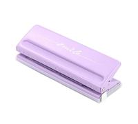 Harilla Perforatrice per Carta Regolabile a 6 Fori con Segno di Posizionamento, Accessorio Multifunzionale Da Scrivania, E Quaderni, Viola