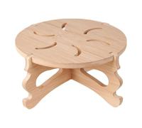 Harilla Planter Stand Porta Vasi bambù Supporto Piante Mensola Decorativa Tondo Stile Moderno Adatto a Soggiorno Balcone Camera da Letto Ufficio Ingresso, 15 Cm X 15 Cm X 7.8