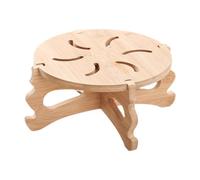 Harilla Planter Stand Porta Vasi bambù Supporto Piante Mensola Decorativa Tondo Stile Moderno Adatto a Soggiorno Balcone Camera da Letto Ufficio Ingresso, 18 Cm X 18 Cm X 9 Cm