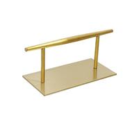 Harilla Poggiapiedi per parrucchiere in acciaio inossidabile, accessorio per sedia da salone, poggiapiedi mobile per barbiere per studi domestici, oro