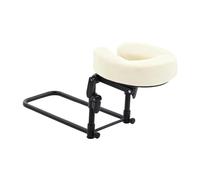 Harilla Poggiatesta massaggiante per materasso, comodo, portatile, regolabile in altezza, multifunzionale, kit per massaggi domestici per lettino di bellezza, Beige Bianco