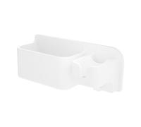 Harilla Porta asciugacapelli, organizer per WC, da parete, senza foratura, 2 in 1, versatile, contenitore per spazzole per capelli, scatola per attrezzi per, Bianco