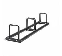 Harilla Porta Dischi Bilanciere Supporto Pesi Rack Palestra Porta Piastre in Acciaio Strutturato Base Stabile E Compatta Suddivisione Settori per, Nero, Due