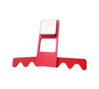 Harilla Porta Stecche da Biliardo a 4 Scomparti, Pieghevole, Organizer per Stecche da Biliardo, Supporto a Pinza per per Famiglia, Amici, Adulti, Argento Rosso
