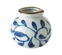 Harilla Porta stuzzicadenti, dispenser per stuzzicadenti, contenitore pratico multifunzionale, organizer per la casa, sala da pranzo, tavolo, Bianco Blu, 4.5cmx5.2cm